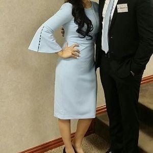 Calvin Klein Baby Blue fitted dress